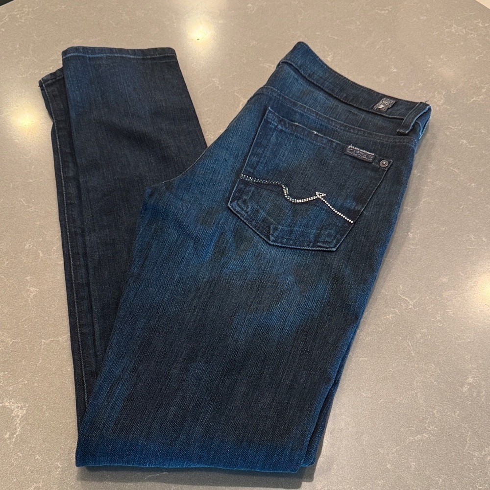 7 For All Mankind Women's Indigo Slim Jeans